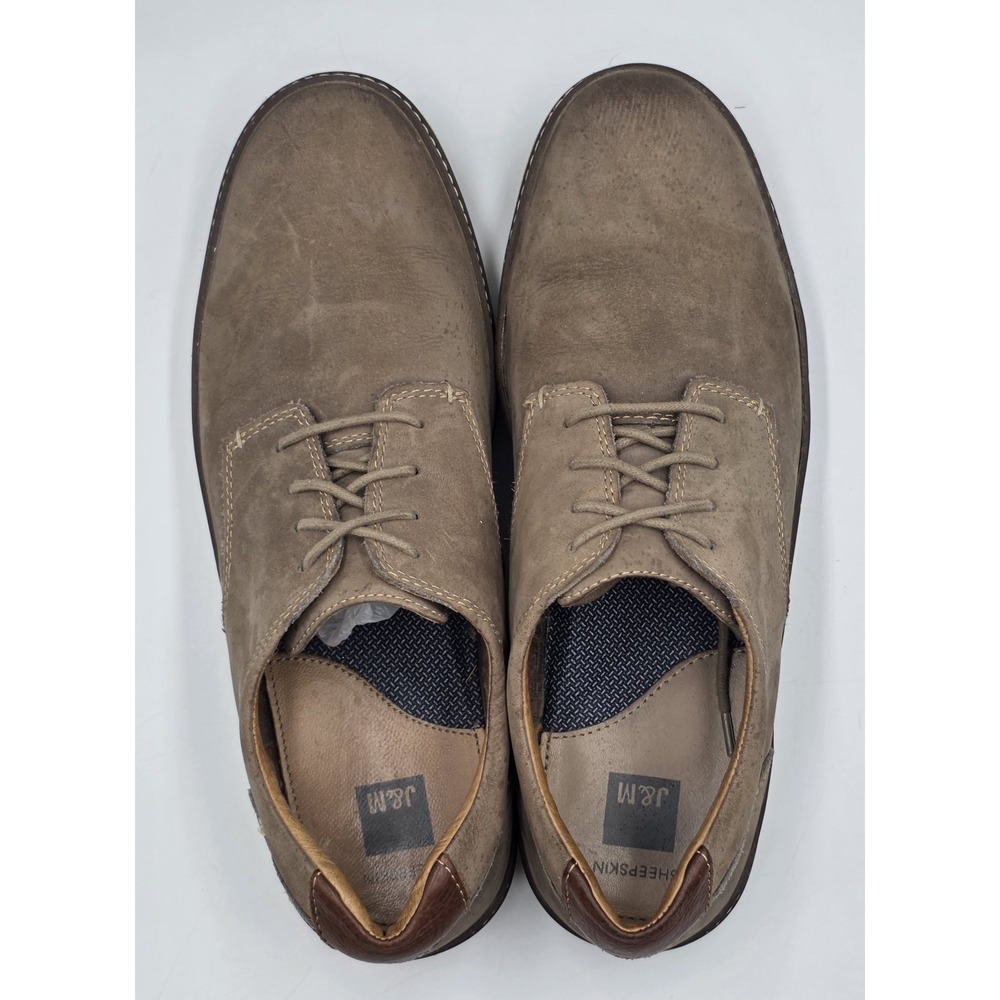 Johnston & Murphy Shoes Mens 12 M Oxford Dress Casual 25-8358 Brown Sheep Skin - Picture 9 of 12